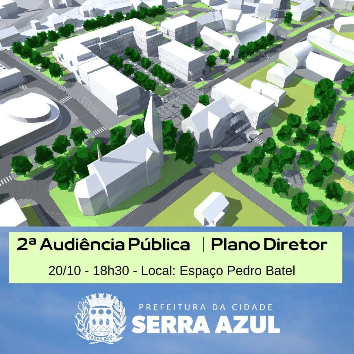 Serra Azul segue preparando o Plano Diretor e 2ª audiência pública está marcada