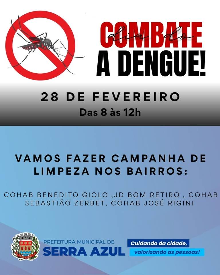 Campanha de limpeza combate a dengue 2026